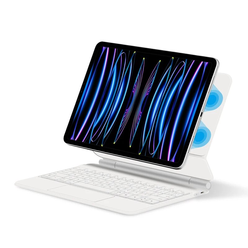 TrackPad Magic Keyboard For iPad Pro 11 2022-2018 Air 5 4 10.9 Air4 Air5 Tablet Case Arabic Hebrew French German Portuguese_voghion.com