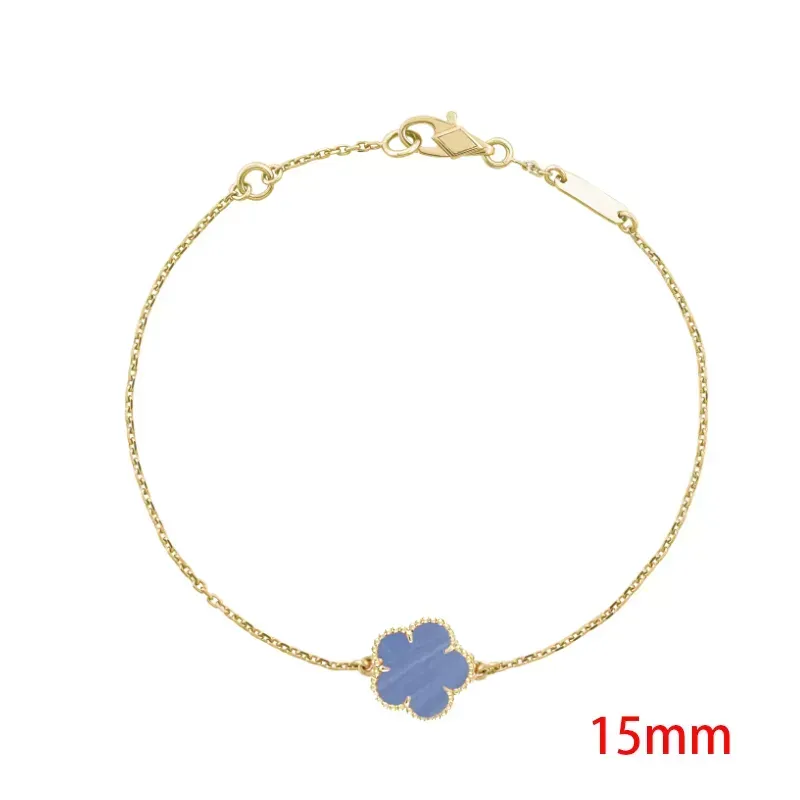 Braccialetto portafortuna con quadrifoglio in argento Sterling per donna, placcato in oro, con catena, regalo e8Ic#_voghion.com