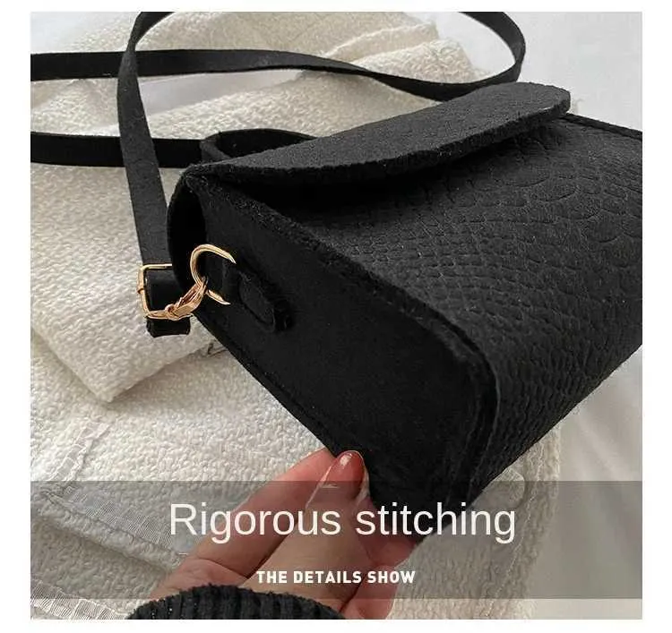 Borsa a tracolla donna elegante stile coreano texture feltro_voghion.com