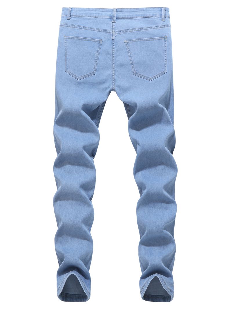 Schwarze Stretch-Röhrenjeans für Herren_voghion.com