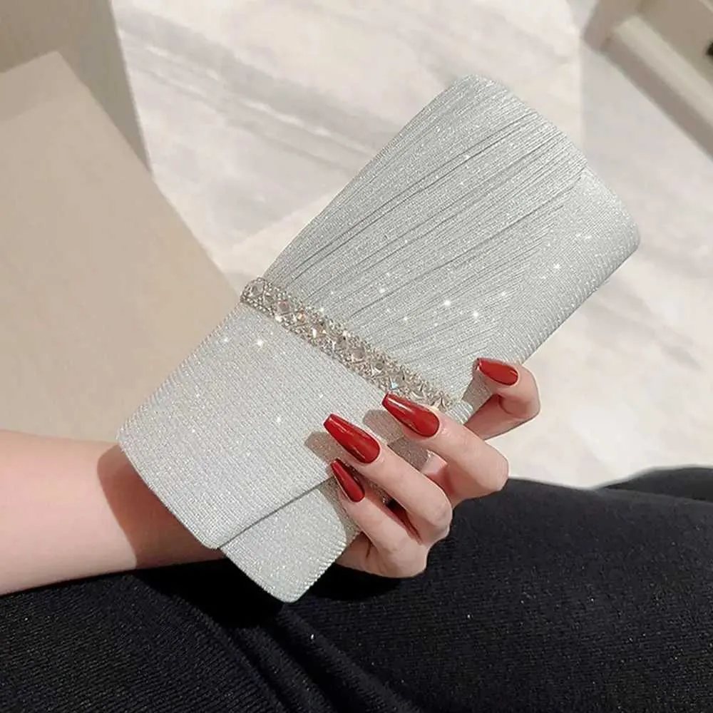 Pochette à paillettes pour femme, sac à main de soirée, de banquet, de soirée, de mariage, portefeuille Y241019_voghion.com