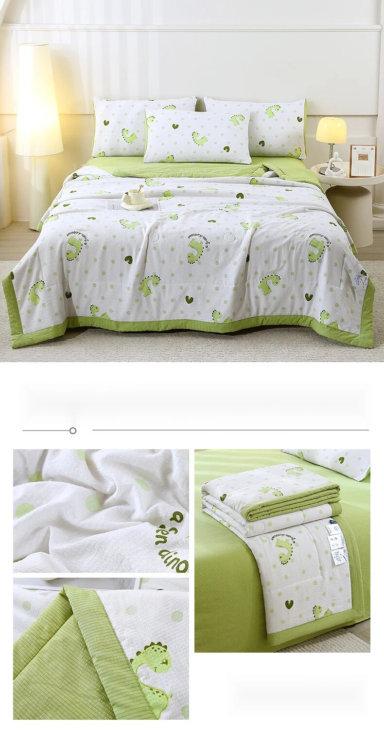 Summer four piece set, mother and baby grade air conditioning dormitory cool bubble cotton summer, home gift, thin_voghion.com