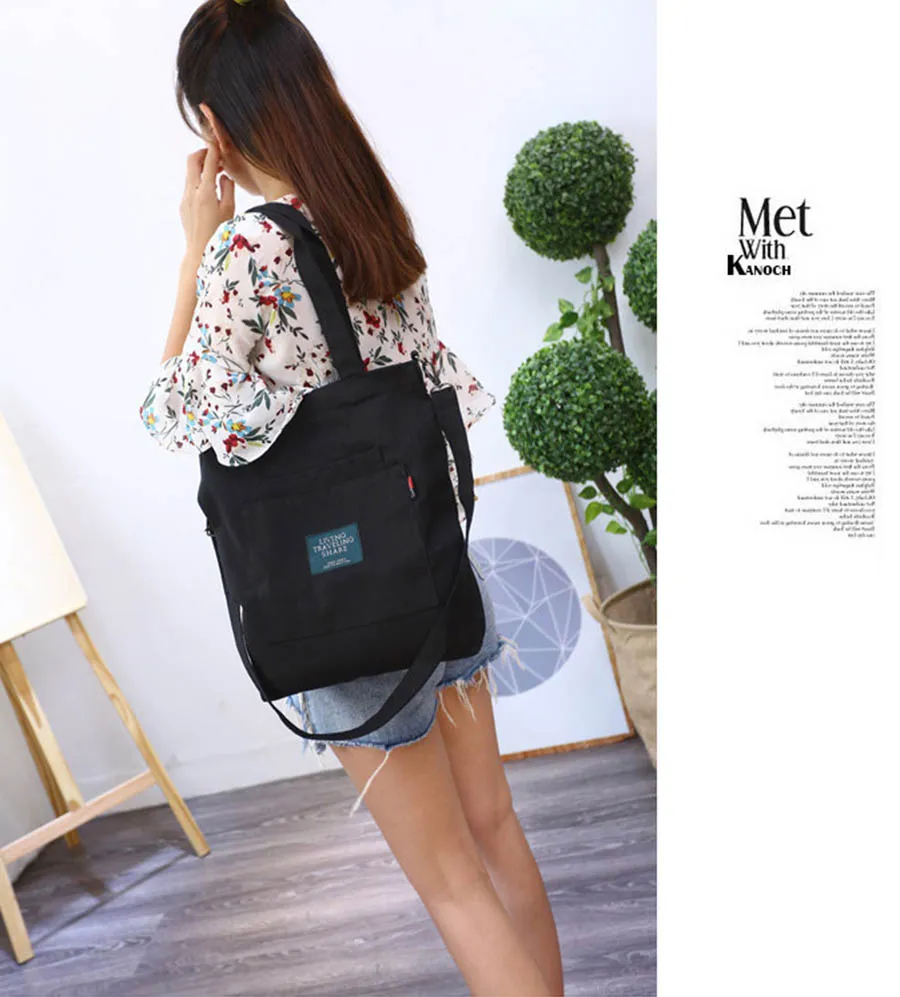 Kordelzug Frauen Handtaschen Große Kapazität Canvas Tasche Vintage Reißverschluss Klappe Schulter Messenger Umhängetaschen Beutel Bolsos_voghion.com