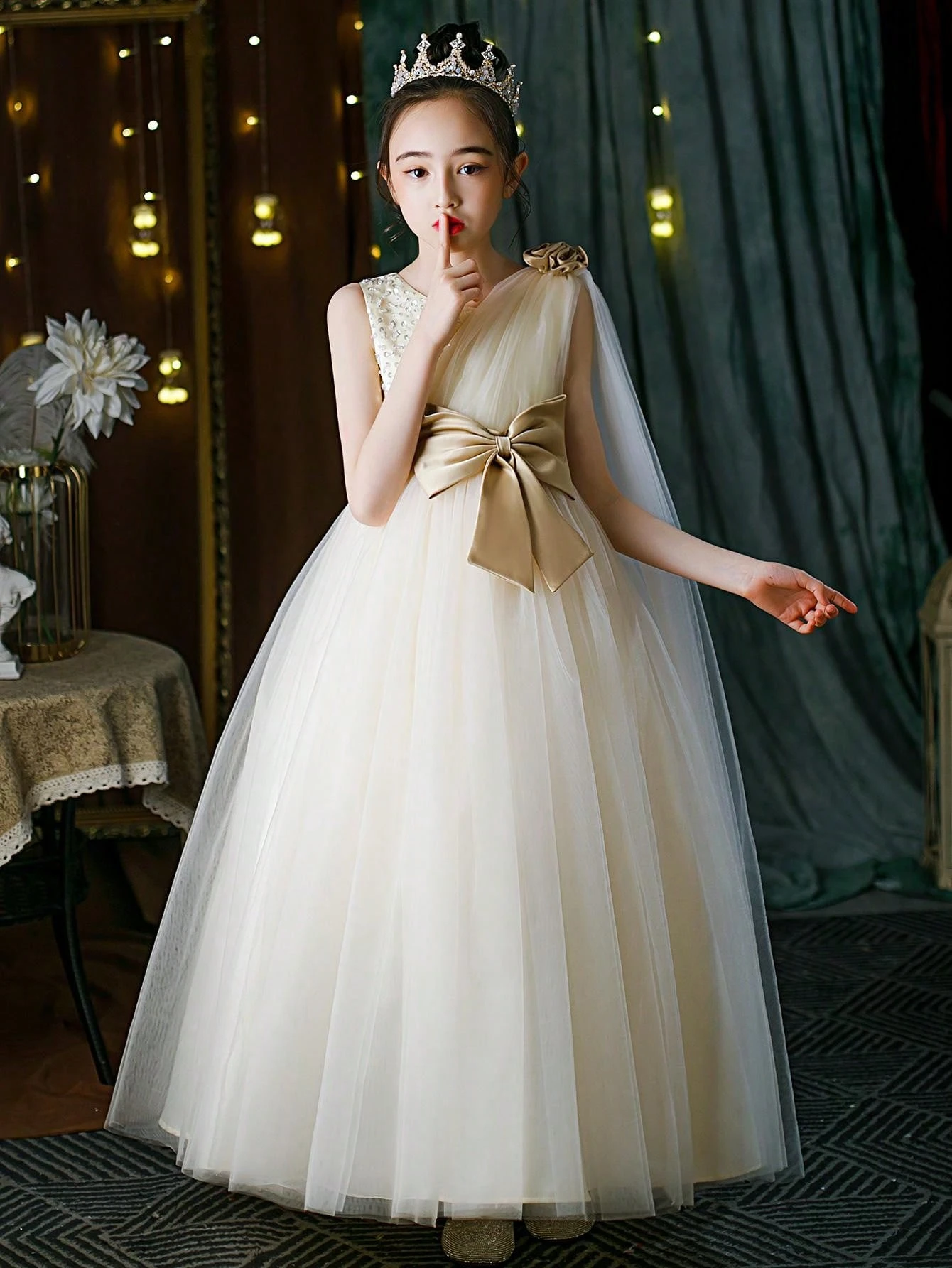 Vestido de princesa para menina para festas e casamentos_voghion.com
