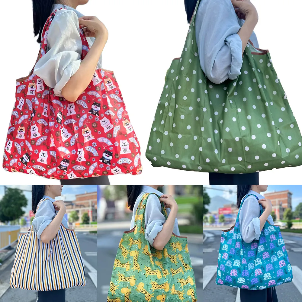 Large Reusable Eco Bag Grocery Beach Toy Storage Bags Shoulder Shopping Foldable Tote Pouch Package_voghion.com