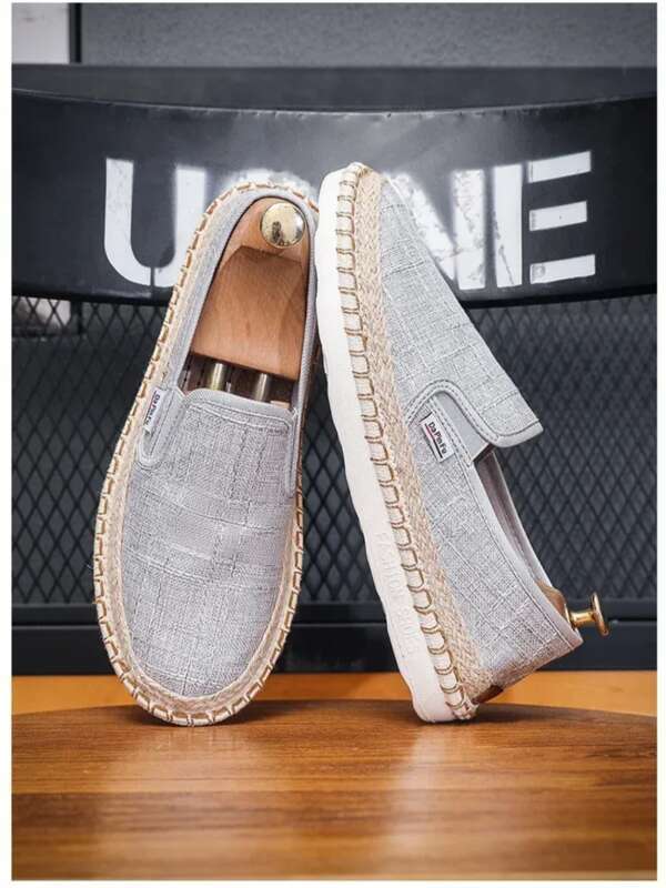 Klassische Herren Slipper Leichte Canvas Freizeitschuhe_voghion.com