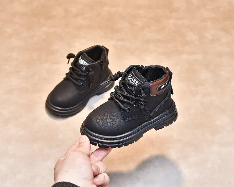 Child Shoes Short Ankle Snow Kid Boy Girl Fashion Soft PU Leather Warm Cutefeet Toddlers Children Boots Size 21 - 30_voghion.com