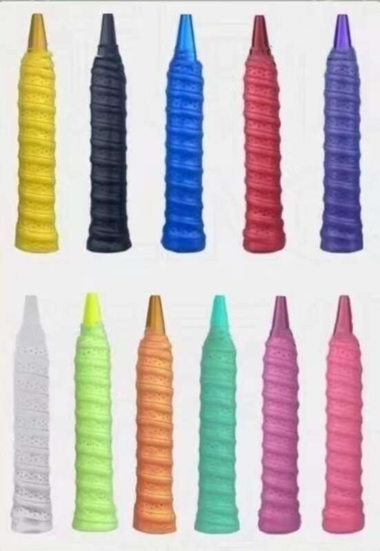 【 Kaaft kréien 1 gratis 】 102c Badminton Kiel Hand Gummi Tennisracket Perforéiert Atmungsaktiv Schweessband Grëff Opwéckelband_voghion.com