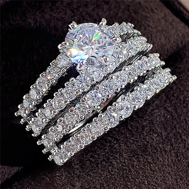Fäerdeg op Lager Sterling Sier Kubikzirkonia fir Fraen Hochzäit Verlobungsmode Bijouen Trendy Fraeréng Grousshandel_voghion.com