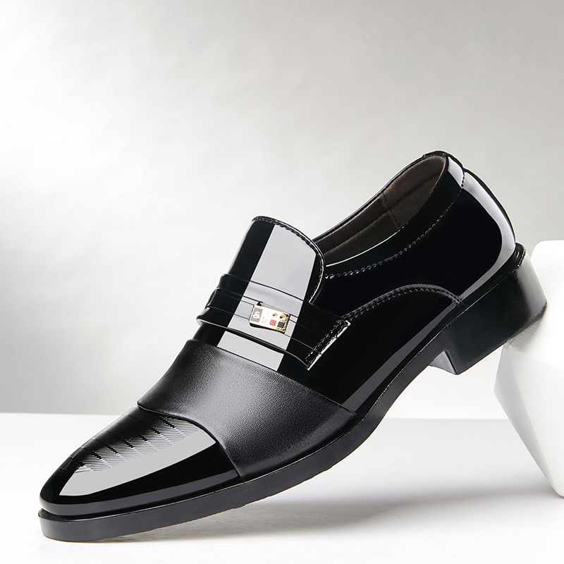 Men’s Winter Business Casual Leather Shoes – Slip-On Fleece-Lined Oxfords With Anti-Slip Rubber Sole For Office & Wedding Casual Wedding Shoes