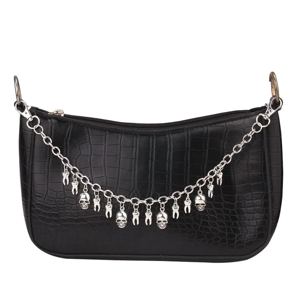 1Pc Metall Für Handtasche Dekorative Exquisite Halloween Skeleton DIY Geldbörse Kette Ersatz Tasche Zubehör_voghion.com