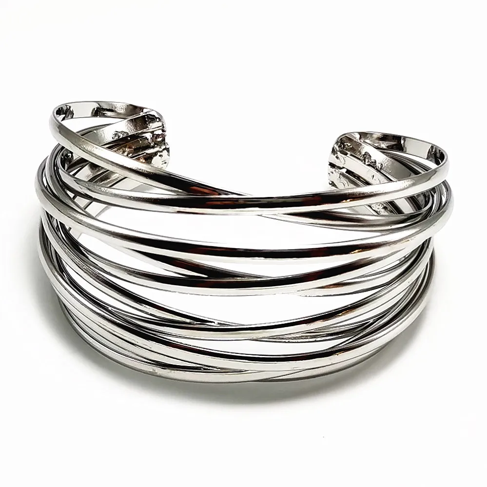 Armreif Mode Legierung Runde Kette Charme Für Frauen Weibliche Gold & Silber Farbe Armbänder Schmuck_voghion.com