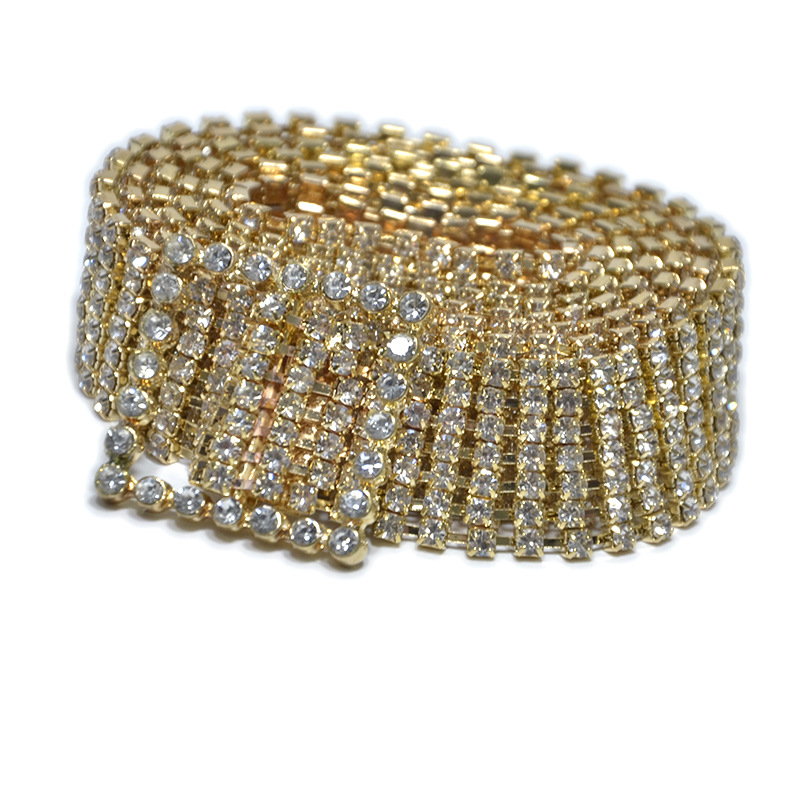 New Taobao Luxury Style Water Women's Sweet Seven Rows Full Diamond Inlaid Thin Waist Chain Women_voghion.com