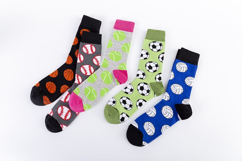 Accessoires vestimentaires Chaussettes longues en coton tendance pour hommes, série Ball, chaussettes décontractées en jacquard_voghion.com