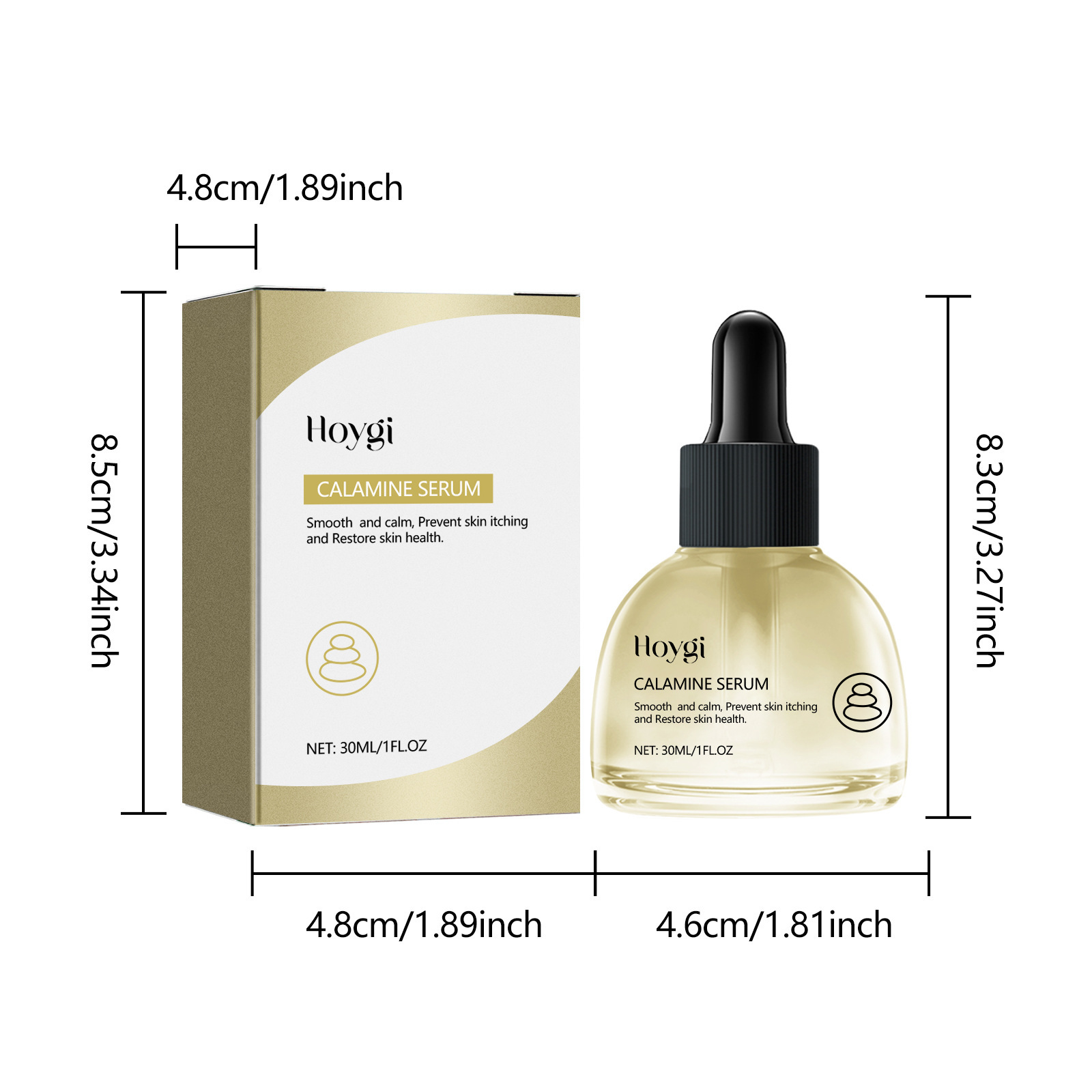 Esența facială de calamină Hoygi îmbunătățește uscăciunea, aspectul tern al pielii, acneea, hidratează și conferă volum pielii._voghion.com