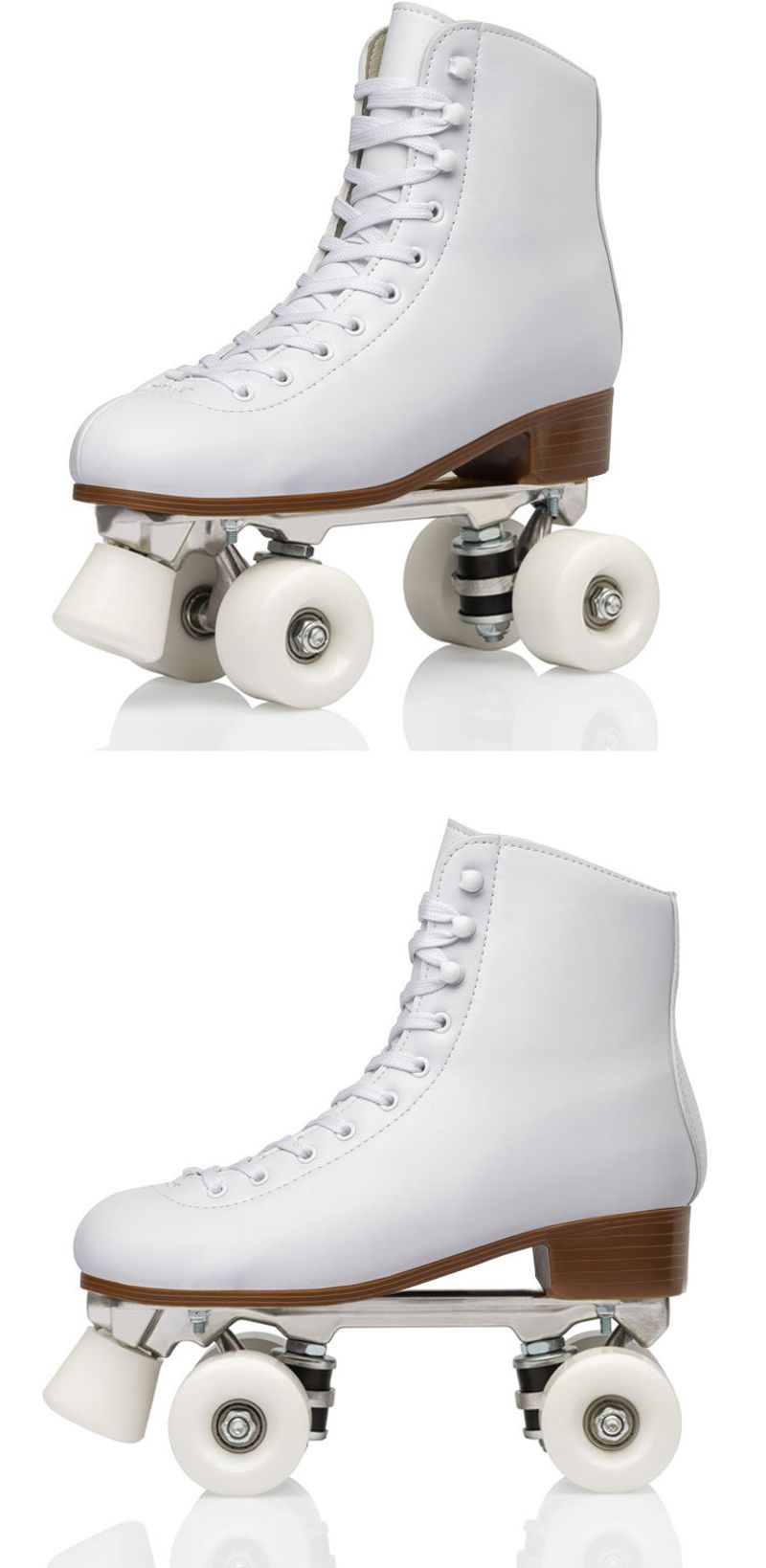 Zweireihige mit vier Rädern und PU-Metallhalterung, langlebige, atmungsaktive Schlittschuhe_voghion.com