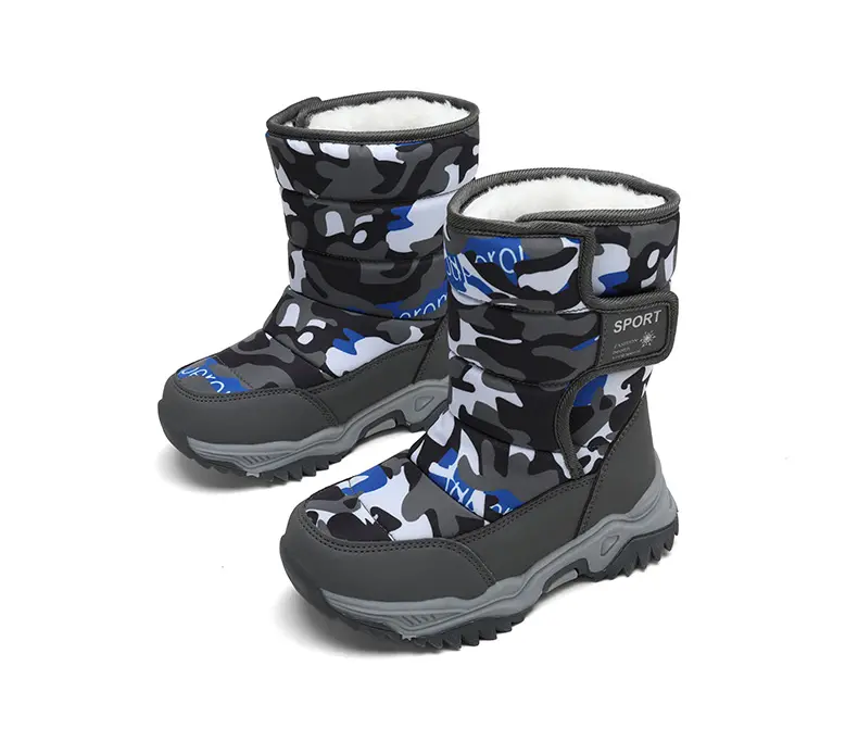 Winter Children's Fleece Thickened And Warm Outdoor Sports And Leisure High-top Snow Boots_voghion.com