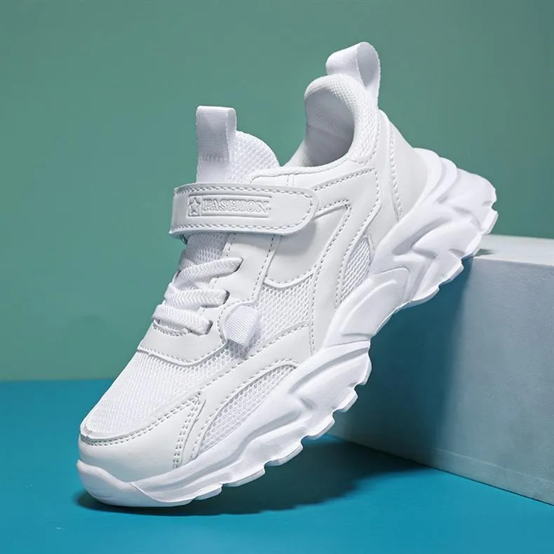 Full White Kid Sneakers Sport for Boys Fashion Toddler Comfortable Littlesprouts Basketball Walking Outdoor Running_desvips.com