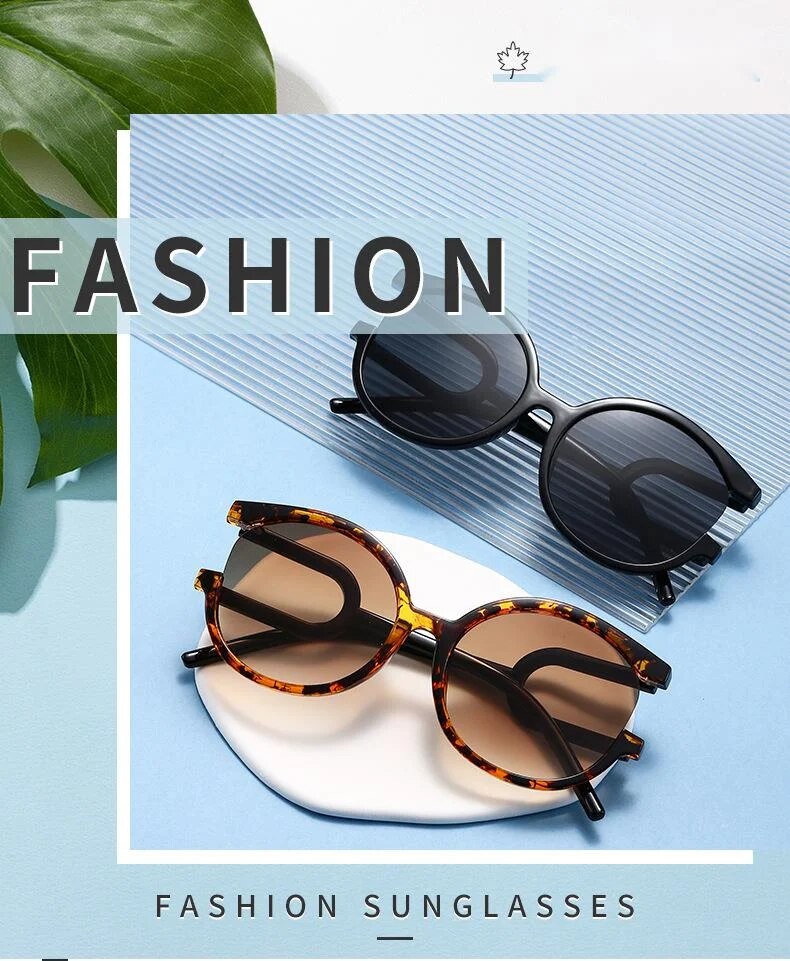 Round Sunglasses Uv Protected Fashionable Eyewear For Men Women_voghion.com