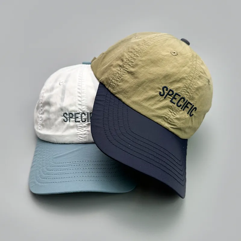 Ball Caps Japanese Quick Drying Letter Embroidery Color Block Baseball Hat Men Women Breathable Travel Sunshade_voghion.com