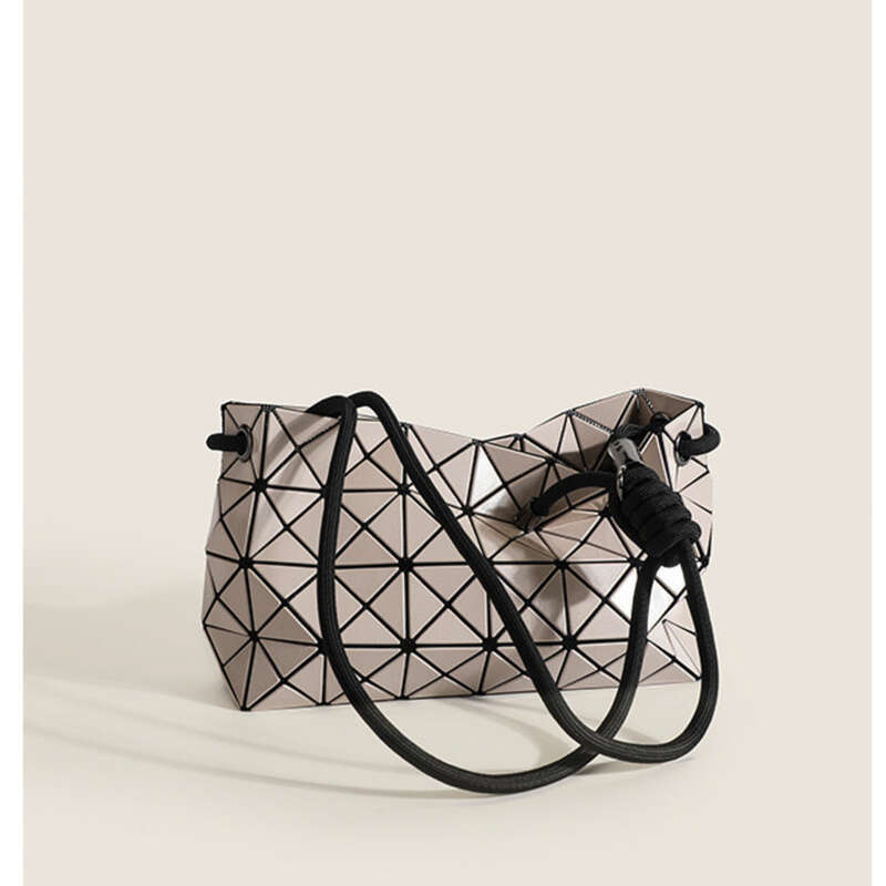 Borsa a tracolla premium con motivo geometrico a quadri, borsa da donna multifunzionale_voghion.com