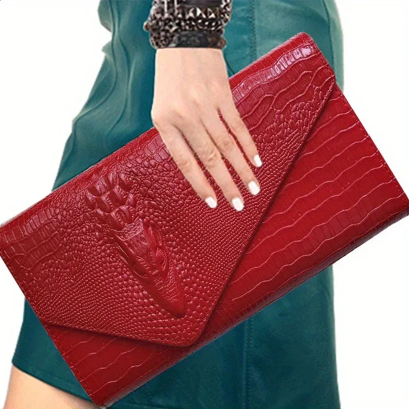 Stylische Clutch für Damen mit großem Fassungsvermögen und Print, Umhängetasche 241204_voghion.com
