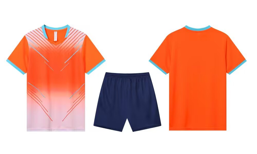 Bedrukte wedstrijdtraining de Speed Student Games, korte mouwen kindervoetbalshirt set voor heren_voghion.com