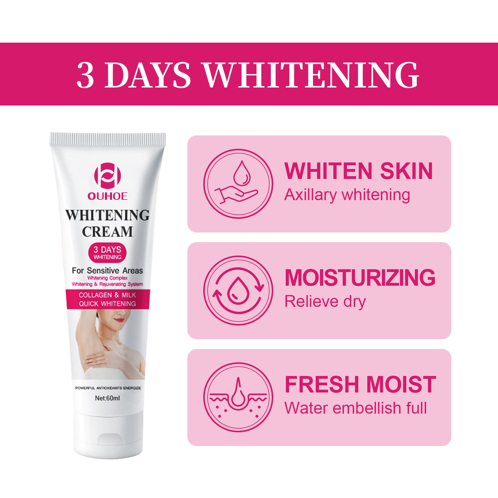 2025 Underarm Skincare Cream For Removing Blackness, Brightening Skin Tone, Moisturizing Whitening The Private Parts Of_voghion.com