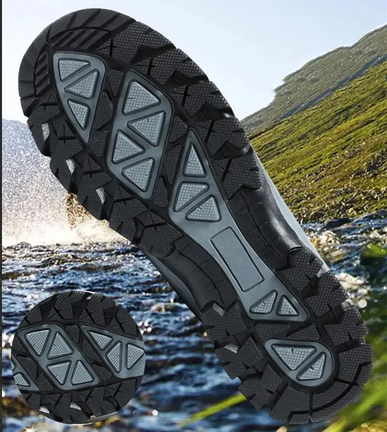 Herren Outdoor Wanderschuhe Aus Wildleder Mit Schnürung_voghion.com