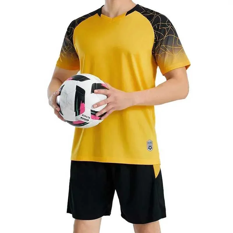 Set For Men Soccer Tracksuit Jersey Kit Quick Drying Breathable Man Children Team Training Football UniformW241020_voghion.com