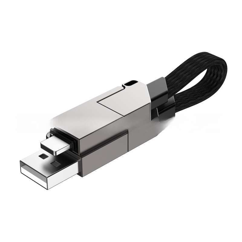 Cablu de date cu încărcare rapidă RWINEL din aliaj de zinc, șase în unu, cuțit elvețian, sârmă, breloc portabil PD60W_voghion.com