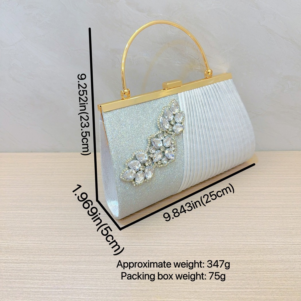 Nuova borsa minimalista e alla moda con intarsi di diamanti per riunioni di squadra, borse, abiti con strass, croce diagonale_voghion.com