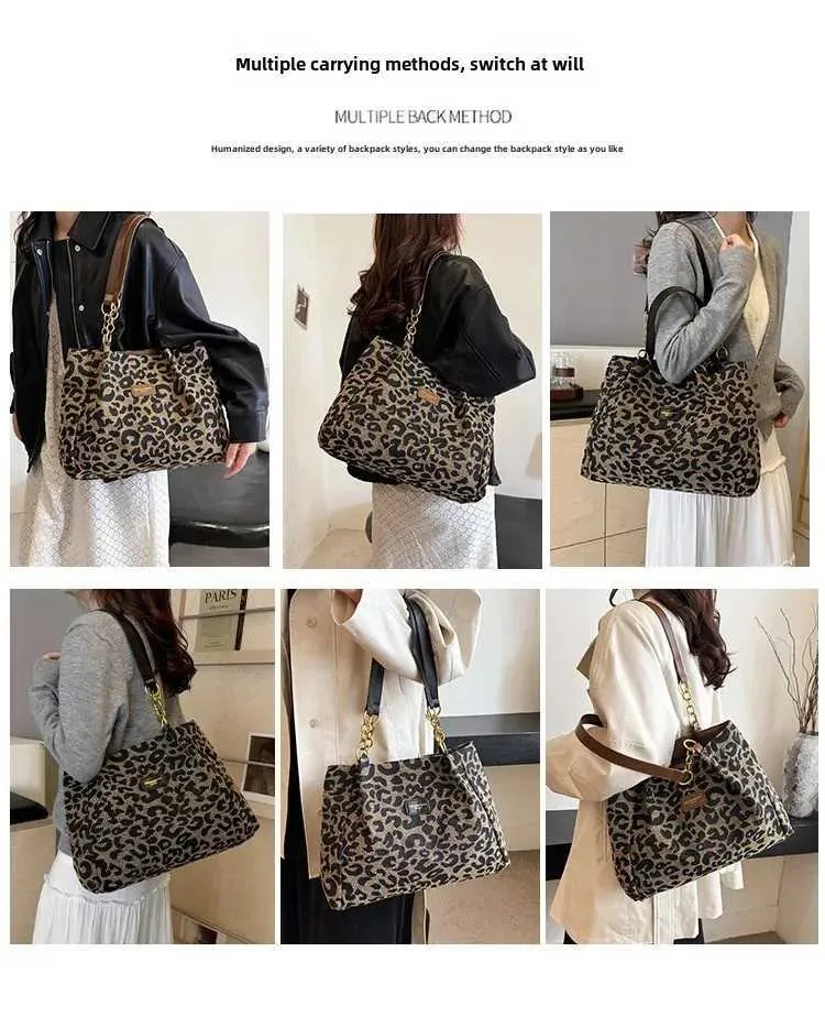Trendig damaxelremsväska med leopardmönster i bohemisk stil_voghion.com