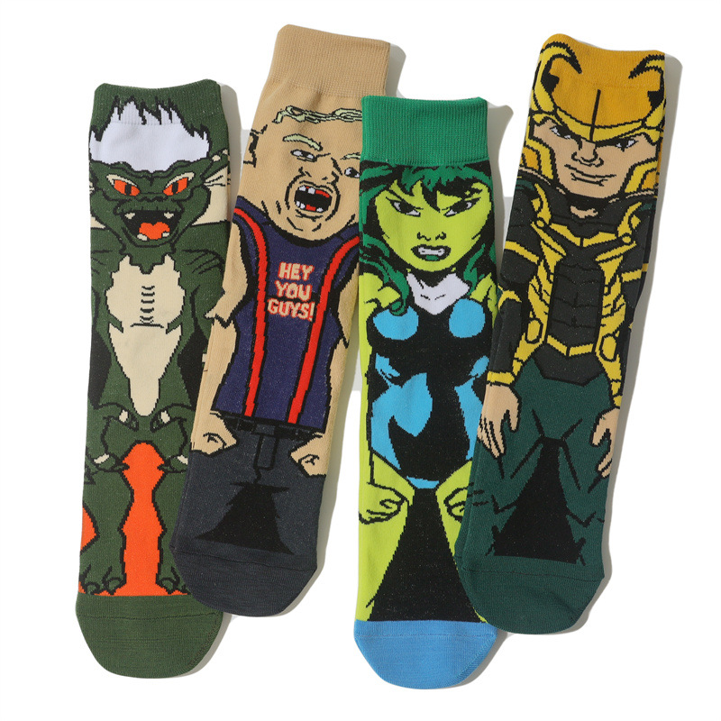 2025d Anime Cartoon For Men, Breathable And Comfortable Cotton Long Socks With Characters_voghion.com
