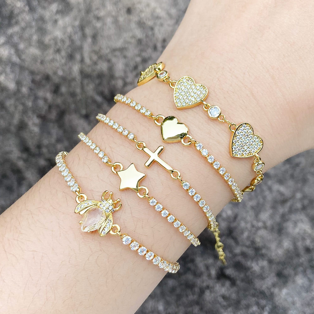 New Love Women's Versatile Cross Star Bracelet Jewelry Brk10_voghion.com