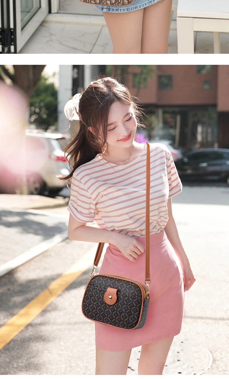 3 PU per borsa a tracolla a spalla firmata da donna cerniera liscia 2024 borse femminili di nuova moda estiva_voghion.com