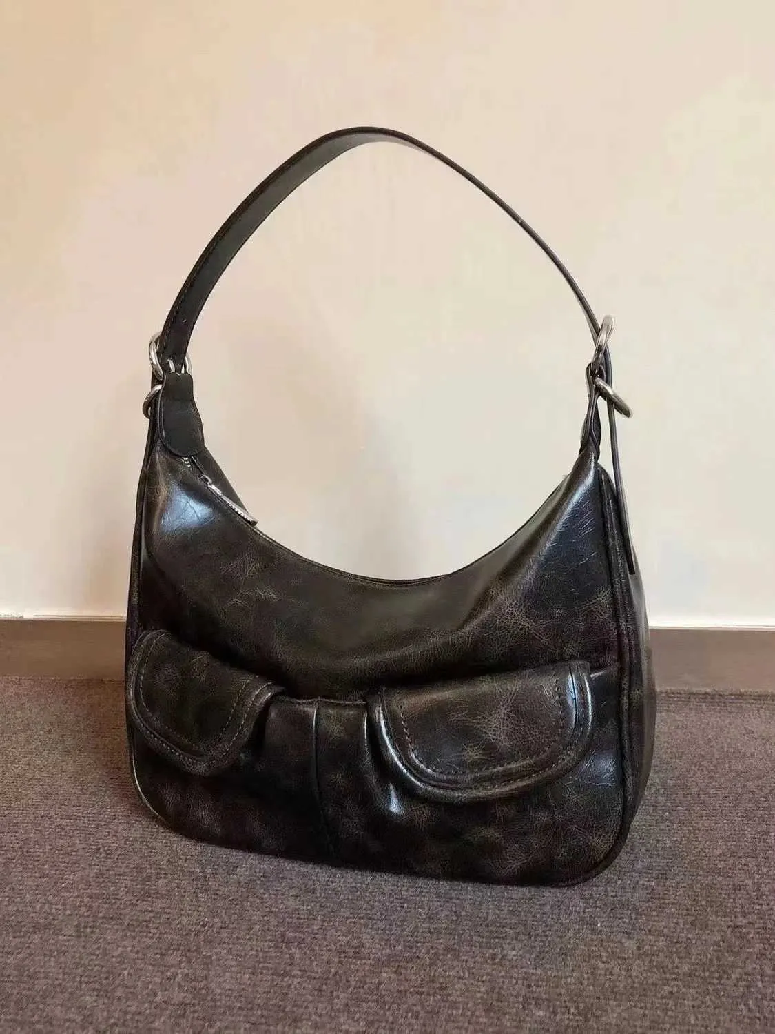 Vintage Kaffee Schulter Frauen Retro Neue Herbst Tasche Chic Casual Unterarm Tasche Weibliche Heiße Mädchen Y2k Handtasche Bolsa_voghion.com