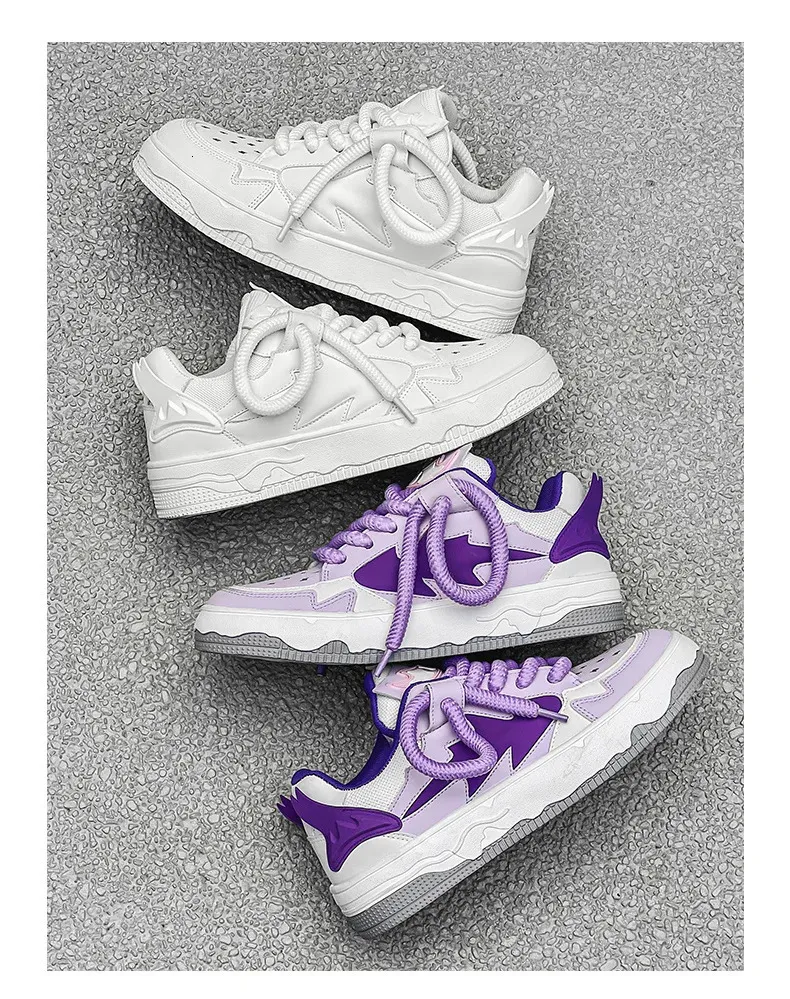 Fashion Purple Mens Skateboard Streetwear Spring Low Top Board Sneakers Man Unisex Trend Shoes Basket Homme 240704_voghion.com