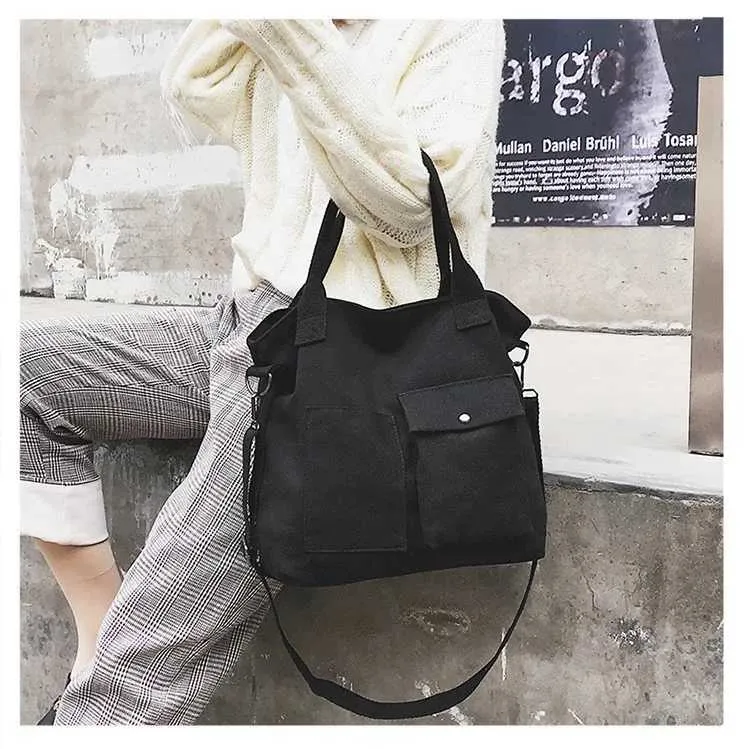 Sac à main étudiant Fi sail Shoder grande capacité couleur unie shopping décontracté Fem sac en forme de croix 2024 Y241109_voghion.com