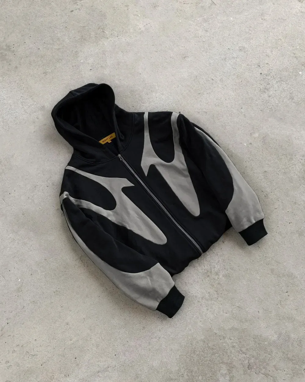 Felpe con cappuccio da uomo Y2K con cerniera e scheletro Felpa con cappuccio vintage con cerniera Hip Hop Patchwork Oversize Haruku Giacca gotica Capispalla Abbigliamento Streetwear_voghion.com