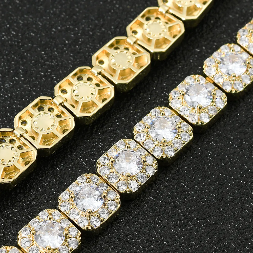 Fashion Jewelry Necklaces Custom Hip Hop 13MM VVS Moissanite Sterling Sier Chain Bling Iced Out Men Diamond Necklace_voghion.com