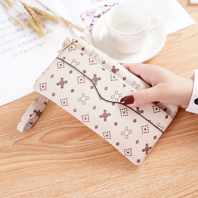 Dames merk clutch portemonnee dames geld portemonnee voor dames clutch bag slanke vrouwelijke portemonnee kaarthouder ongelijke portefeuilles gemaakt van leer_voghion.com