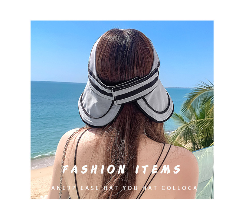 Women's Sun Visor Hat, Foldable Wide Brim Uv Protection Headwear_voghion.com