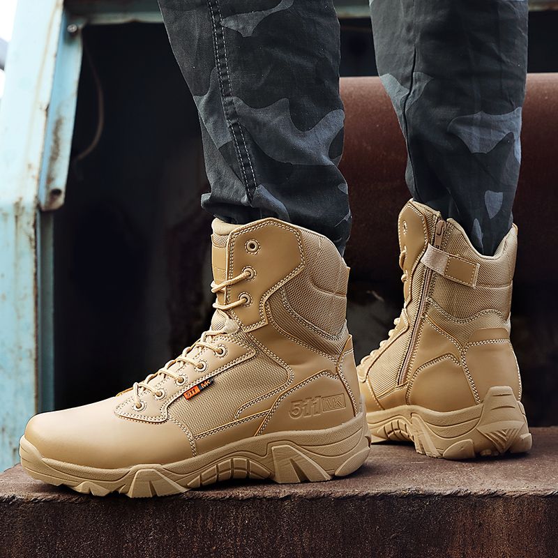 Da Bu 005 Große wasserdichte Militärstiefel für das Training im Freien, Größe 40–47_voghion.com