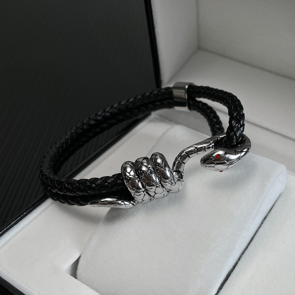 Pulsera de hombre de moda, pulsera tejida a mano_voghion.com