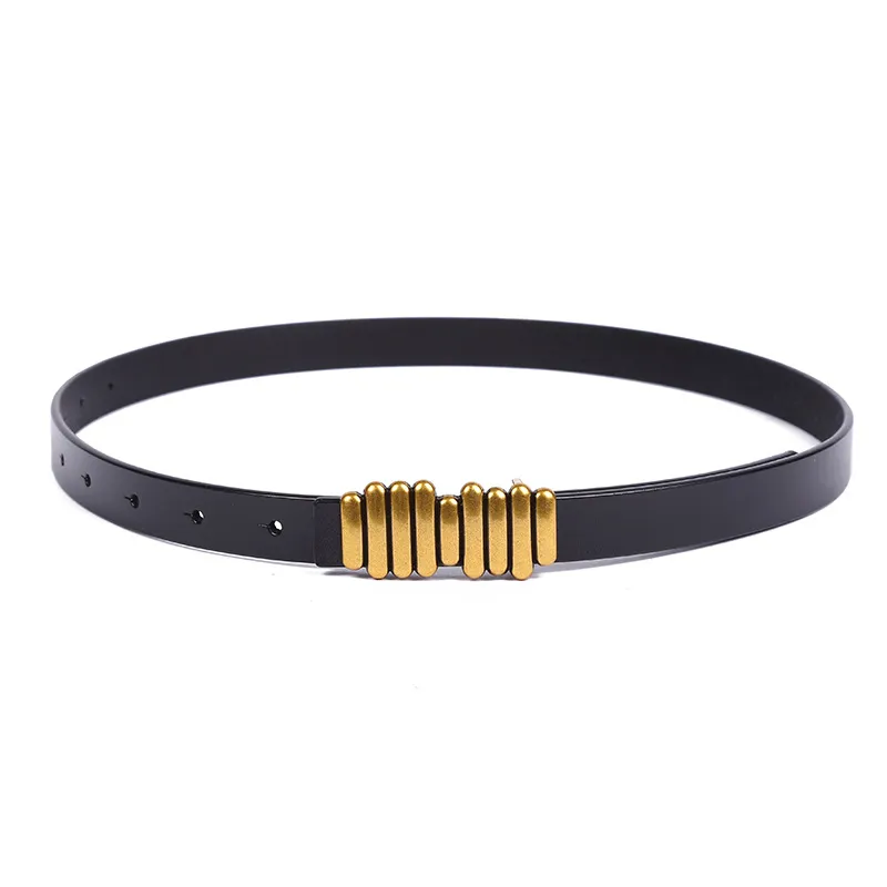 2022 Damen Designer Breite 2,3 CM Rindsleder Schlank Klassischer Damen Taillengürtel Mädchen Kleid Gürtel_voghion.com