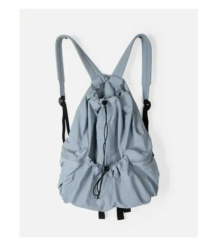 Fashionable Women's Nylon Drawstring Backpack Casual Travel Bag_voghion.com