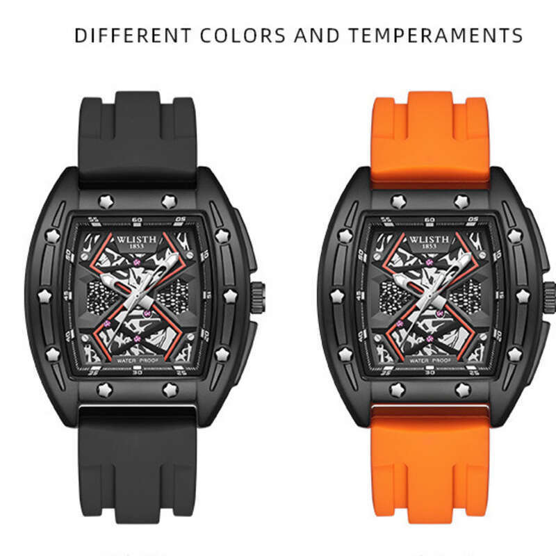 Orologio da uomo al quarzo con quadrante grande e scavato a forma di barile, nuovo di zecca, Wolis_voghion.com