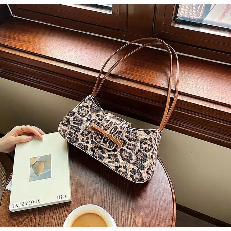 Vintage Leopard Print Shoulder Bag For Women Soft Pu Leather Handbag_voghion.com