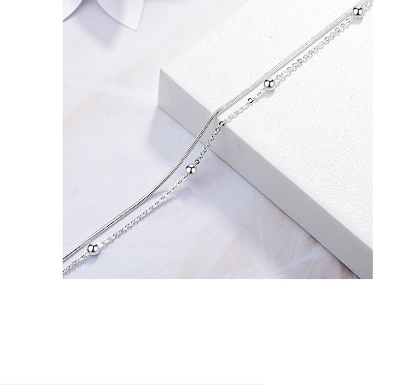Bracelet Snake Bone Chain Beaded Round Bead Bracelet Retro Women Simple Fine Versatile Temperament Fashion Accessories_voghion.com